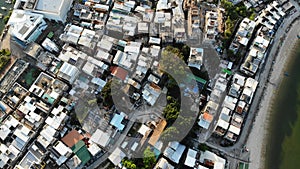 Hong kong outlying island peng chau aerial view