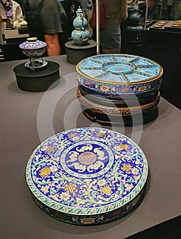 Hong Kong Palace Museum Antique Cloisonne Gift Box Container Chinese Cultural Heritage Arts Qing Decorative Crafts