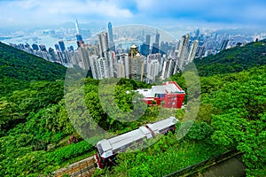 Hong Kong peak tram photo