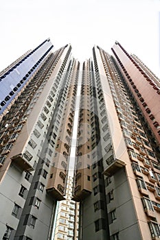 Hong Kong private tenements. Apartment buildings in Hong Kong, China