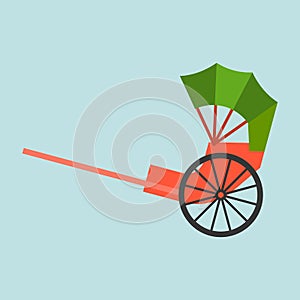 Hong kong rickshaw icon photo