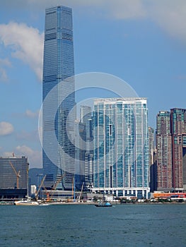 Hong Kong`s tallest building, the Ritz Carlton Hotel