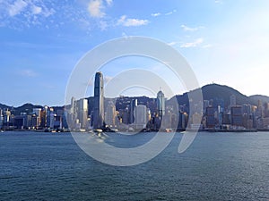 Hong Kong Skyline Architecture Ocean Horizon Panorama View West Kowloon Cultural District Roof Garden Outdoor Space Park