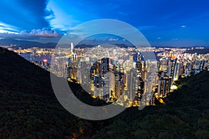 Hong Kong skyline at night