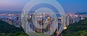 The Hong Kong Skyline at Night