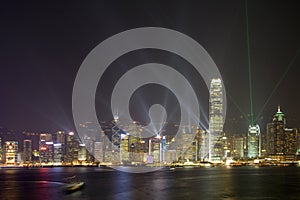 Hong Kong skyline at night