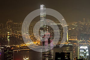 Hong Kong skyline at night