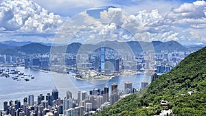Hong Kong skyline over looking ICC photo