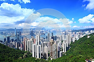 Hong Kong skyline and urban skyscraper