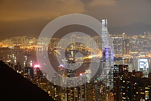 Hong Kong Skyline and Victoria Harbour at night