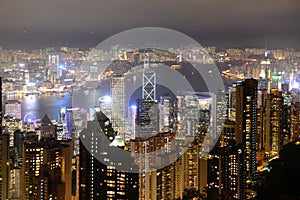 Hong Kong Skyline and Victoria Harbour at night