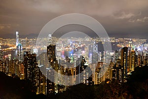 Hong Kong Skyline and Victoria Harbour at night