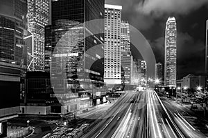 Hong Kong Skyscrapers black and white