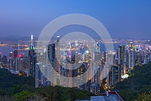 Hong Kong skyscrapers skyline cityscape