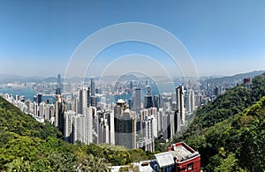 Hong Kong skyscrapers views from Victoria Peak