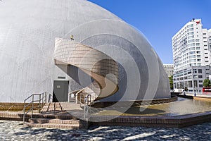 Hong Kong Space Museum in Tsim Sha Tsui, The building is notable for its hemispherical shape