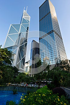 Hong Kong stree view in the China photo