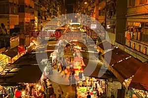 Hong Kong streets at night