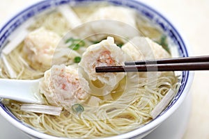 Hong Kong Style Wonton Noodle soup