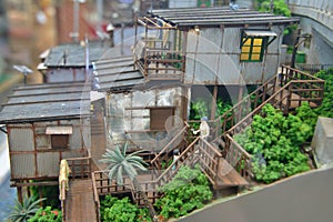 Hong Kong Temp accommodation house small scale miniature model