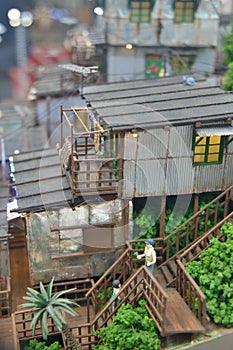 Hong Kong Temp accommodation house small scale miniature model