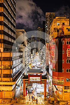 Temple Street Night market in Hong Kong.