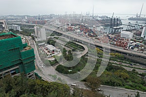 Hong Kong traffic transportation Kwai Chung Cargo terminal