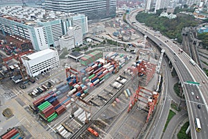 Hong Kong traffic transportation Kwai Chung Cargo terminal