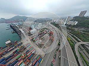 Hong Kong traffic transportation Kwai Chung Cargo terminal