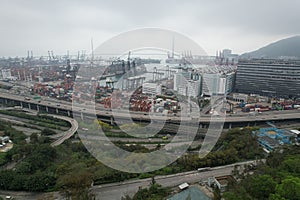 Hong Kong traffic transportation Kwai Chung Cargo terminal