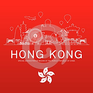 Hong Kong Travel Landmarks.