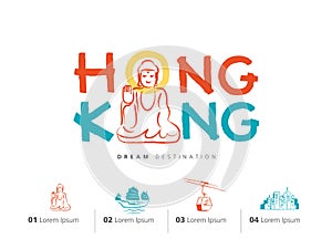 Hong Kong travel set, China, Buddha