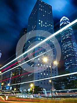 Hong Kong Urban Traffic at Night