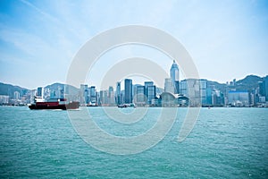 Hong kong victoria harbor landscape