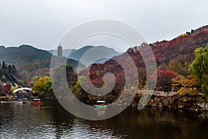 Hong Ye Gu, or Red leaf valley in Autumn, Jinan