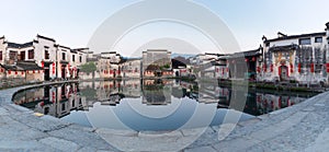 Hongcun moon pond panorama