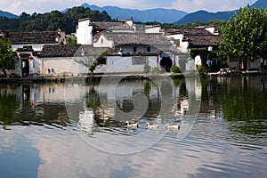 Hongcun Village in Huizhou is an ancient village, known as one of the most beautiful villages in China