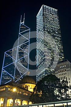 Hongkong - skyscrapers by night