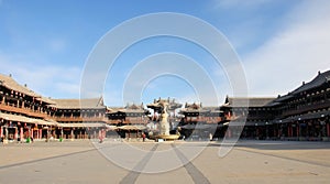 Hongqi Square in central Datong in Shanxi, China