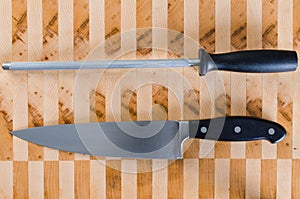 Honing Steel and French Knife photo