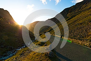 Honister Pass during Sunset