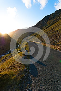 Honister Pass during Sunset