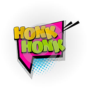 Honk comic book text pop art