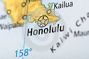Honolulu, Hawaii on map