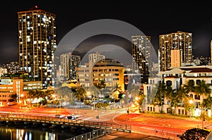 Honolulu at night.