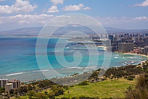 Honolulu, Oahu Scenic, from Diamond Head Crater, Hawaii