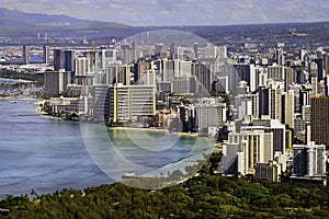 Honolulu and Wikiki beach