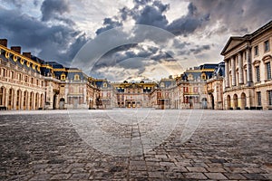 Honor courtyard of Versailles palace Paris France