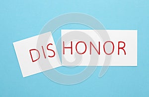 Honor Dishonor Concept
