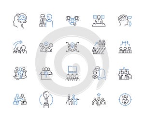 Honor line icons collection. Integrity, Respect, Dignity, Chivalry, Valor, Nobility, Devotion vector and linear